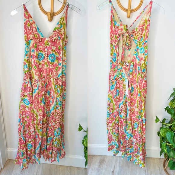 House of Harlow 1960 Dresses & Skirts - House Of Harlow 1960 Dress Maxi Cream Hazel Pink Blue Small New With Tags